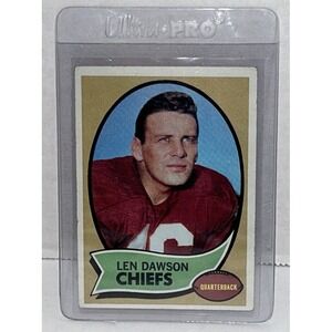 Len Dawson Kansas City Chiefs #1 Pittsburgh Steelers Quarterback 1970 Topps